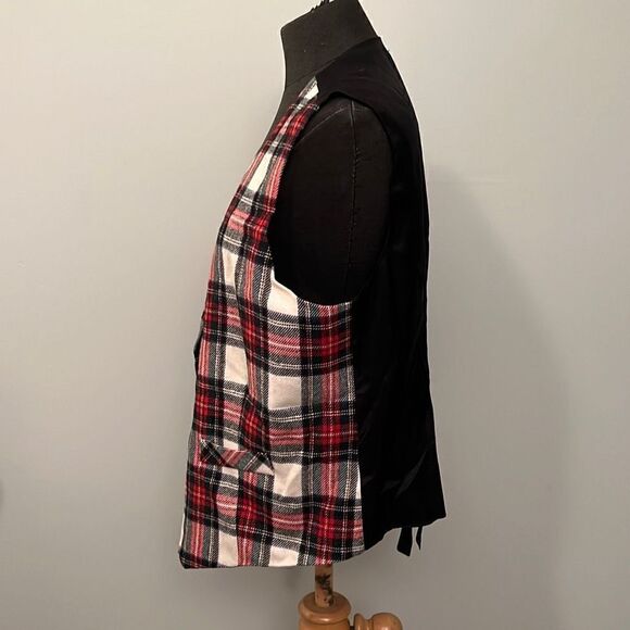 Savannah Unisex Tartan Patterned Sleeveless Waistcoat Size Large - Picture 4 of 10